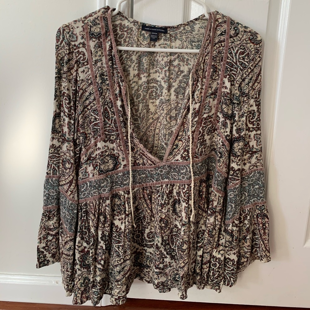 Boho long sleeve top